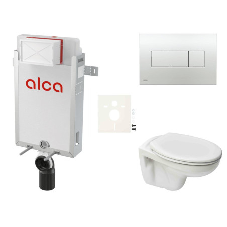Cenově zvýhodněný závěsný WC set Alca k zazdění + WC S-Line S-line Pro SIKOAP5
