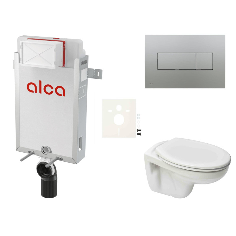 Cenově zvýhodněný závěsný WC set Alca k zazdění + WC S-Line S-line Pro SIKOAP6