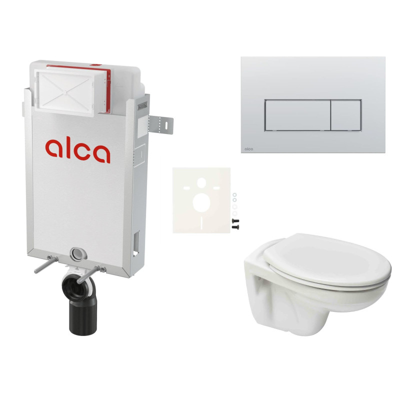 Cenově zvýhodněný závěsný WC set Alca k zazdění + WC S-Line S-line Pro SIKOAP9