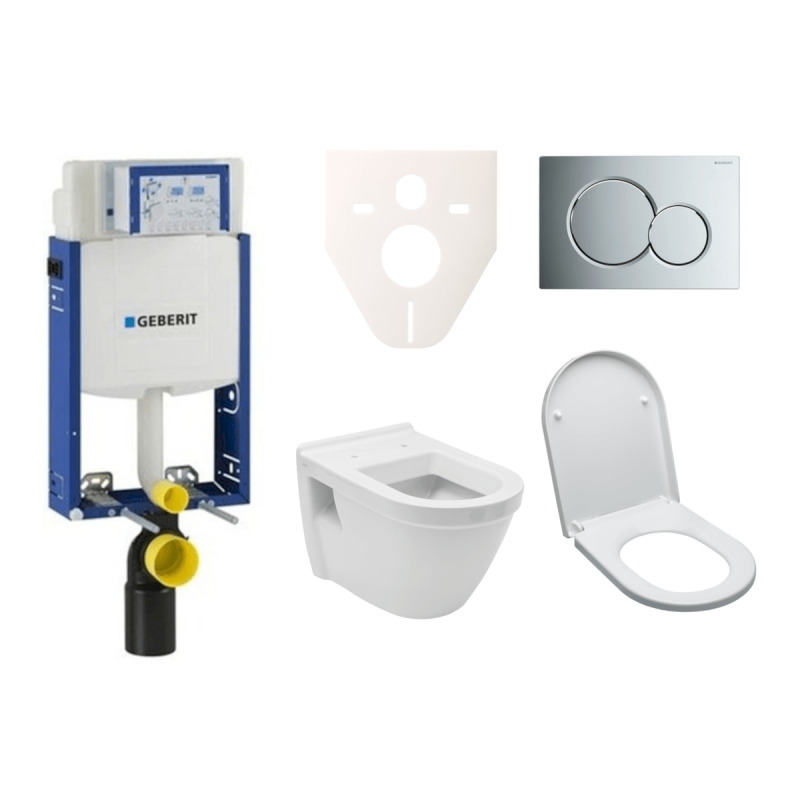 Cenově zvýhodněný závěsný WC set Geberit k zazdění + WC VitrA S50 SIKOGE2V2