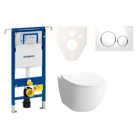 Cenově zvýhodněný závěsný WC set Geberit do lehkých stěn / předstěnová montáž+ WC VitrA VitrA Shift SIKOGES4N4