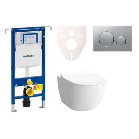 Cenově zvýhodněný závěsný WC set Geberit do lehkých stěn / předstěnová montáž+ WC VitrA VitrA Shift SIKOGES4N42