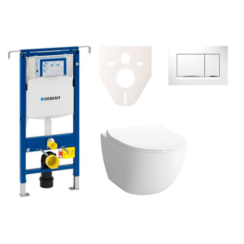 Cenově zvýhodněný závěsný WC set Geberit do lehkých stěn / předstěnová montáž+ WC VitrA VitrA Shift SIKOGES4N5