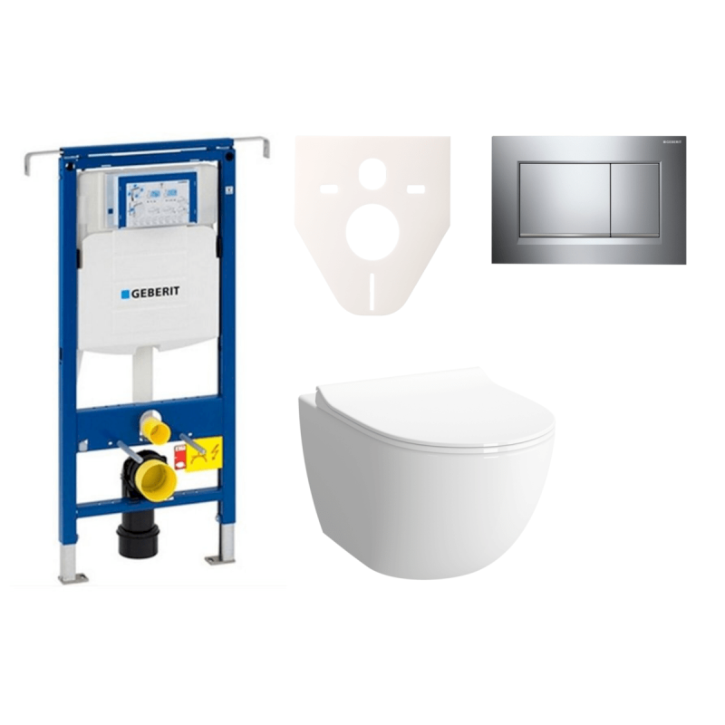 Cenově zvýhodněný závěsný WC set Geberit do lehkých stěn / předstěnová montáž+ WC VitrA VitrA Shift SIKOGES4N6