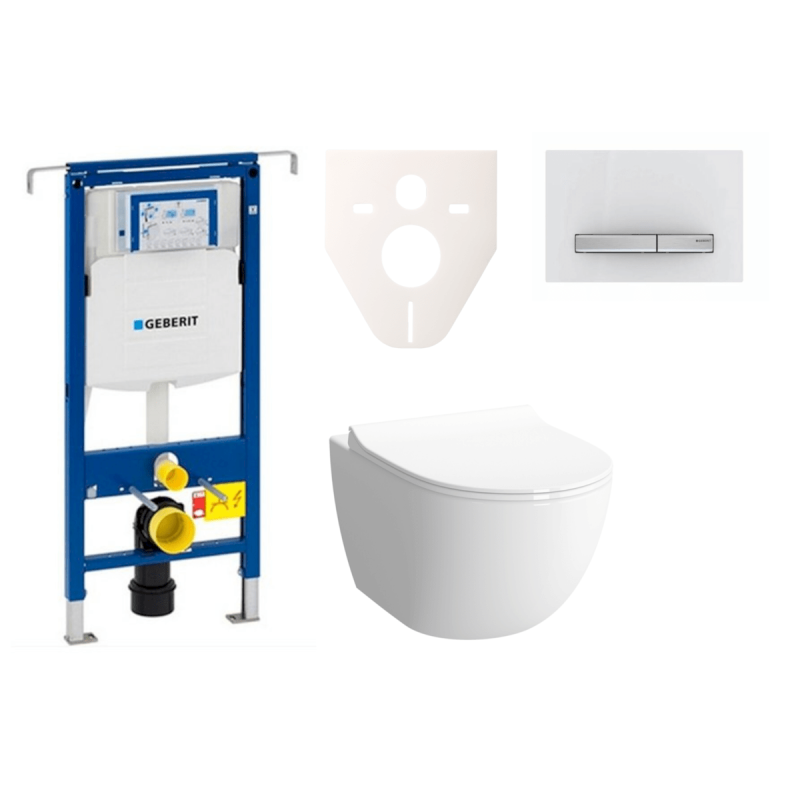 Cenově zvýhodněný závěsný WC set Geberit do lehkých stěn / předstěnová montáž+ WC VitrA VitrA Shift SIKOGES4N8