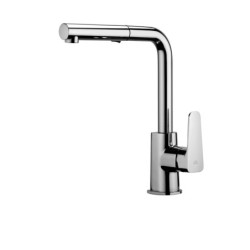 Dřezová baterie Paffoni Sly s vytahovací sprškou, 2 proudy chrom SY285CR