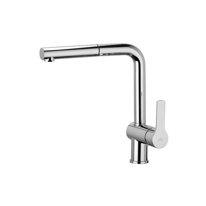 Dřezová baterie Paffoni West s vytahovací sprškou chrom WS185CR