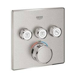 Sprchová a vanová baterie GROHE Grohtherm SmartControl bez podomítkového tělesa supersteel 29126DC0