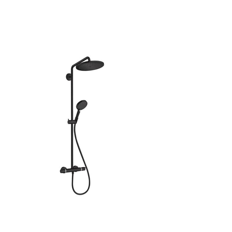 Sprchový systém Hansgrohe Croma-Select s termostatickou baterií matná černá 26890670