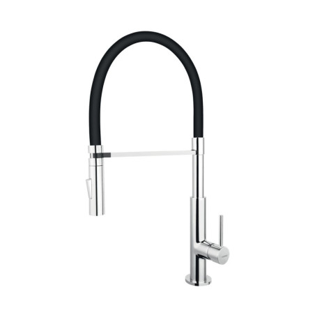 Dřezová baterie Novaservis se silikonovým ramínkem černá/chrom BLE4B