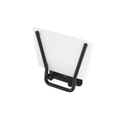 Sprchové sedátko Ravak OVO B sklopné š. 36 cm průsvitně bílá/černá B8F0000060
