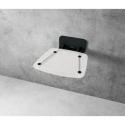 Sprchové sedátko Ravak OVO B sklopné š. 36 cm čirá/černá B8F0000059