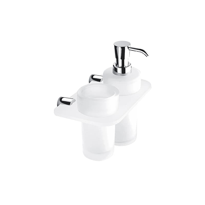 Dávkovač mýdla Nimco Bormo včetně skleničky chrom BRX35831W26