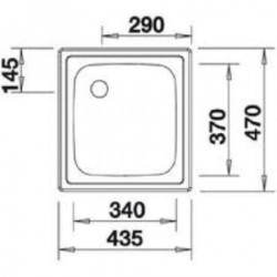 Dřez Blanco TOP EE 4x4 nerez přírodní lesk 501065