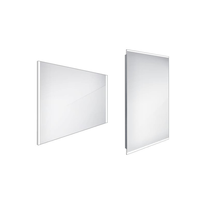 Zrcadlo bez vypínače Nimco 70x90 cm hliník ZP 11019