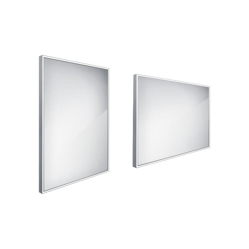 Zrcadlo bez vypínače Nimco 80x60 cm hliník ZP 13002