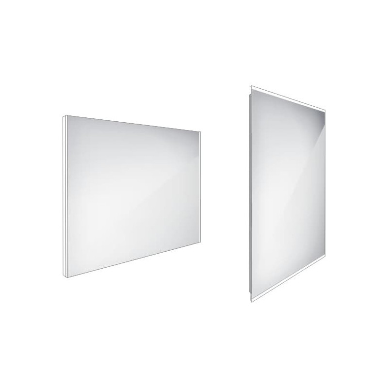Zrcadlo bez vypínače Nimco 70x90 cm hliník ZP 9019