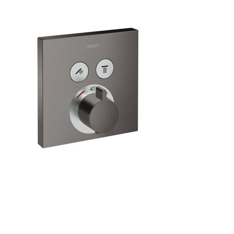 Sprchová a vanová baterie Hansgrohe ShowerSelect bez podomítkového tělesa kartáčovaný černý chrom 15763340