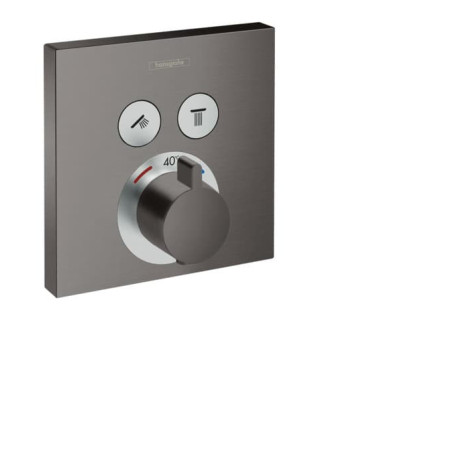 Sprchová a vanová baterie Hansgrohe ShowerSelect bez podomítkového tělesa kartáčovaný černý chrom 15763340