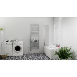 Radiátor kombinovaný ISAN Flexi s háčky 95,5x60cm černý samet střed. připojení DFLH09550600CSM