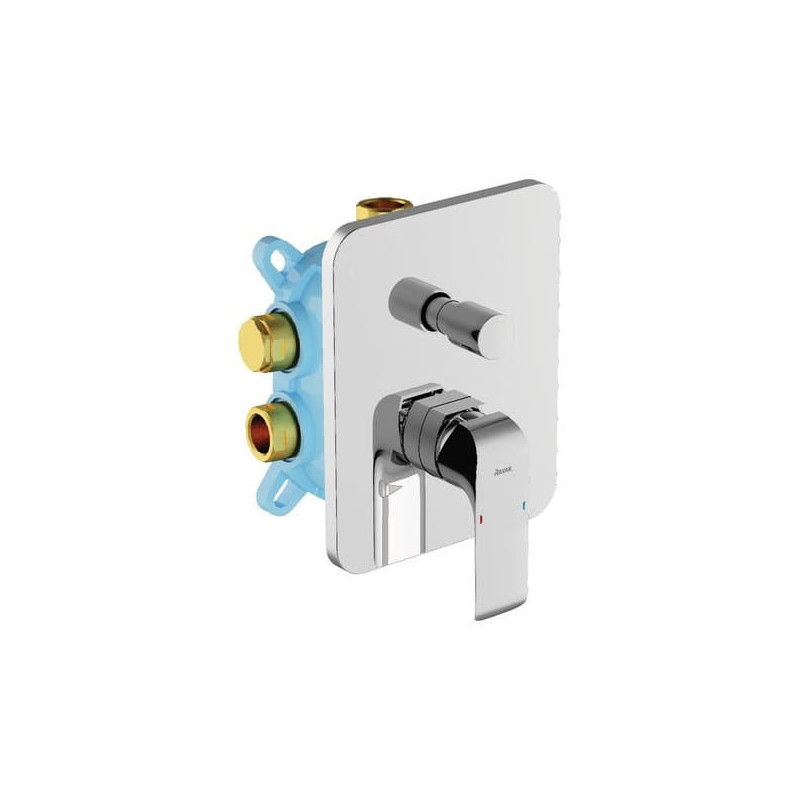 Sprchová a vanová baterie Ravak Flat bez podomítkového tělesa chrom X070123