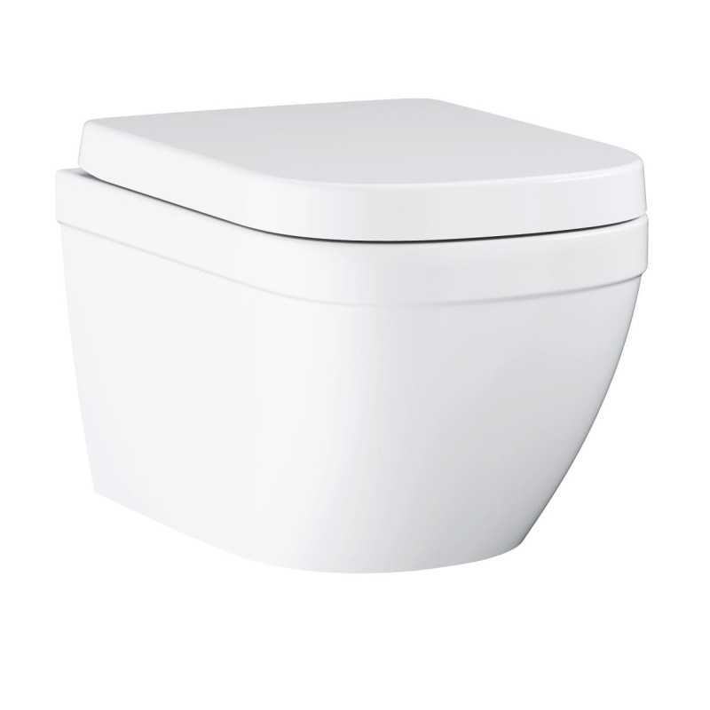 Wc s prkénkem softclose závěsné GROHE EURO-CERAMIC alpská bílá zadní odpad 39693000