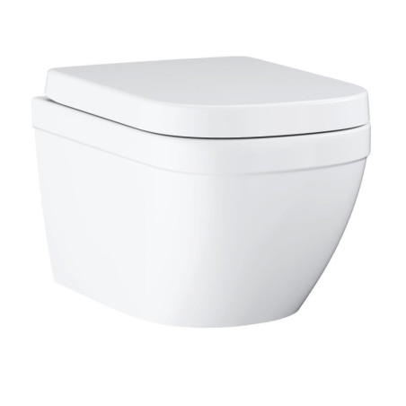 Wc s prkénkem softclose závěsné GROHE EURO-CERAMIC alpská bílá zadní odpad 39693000