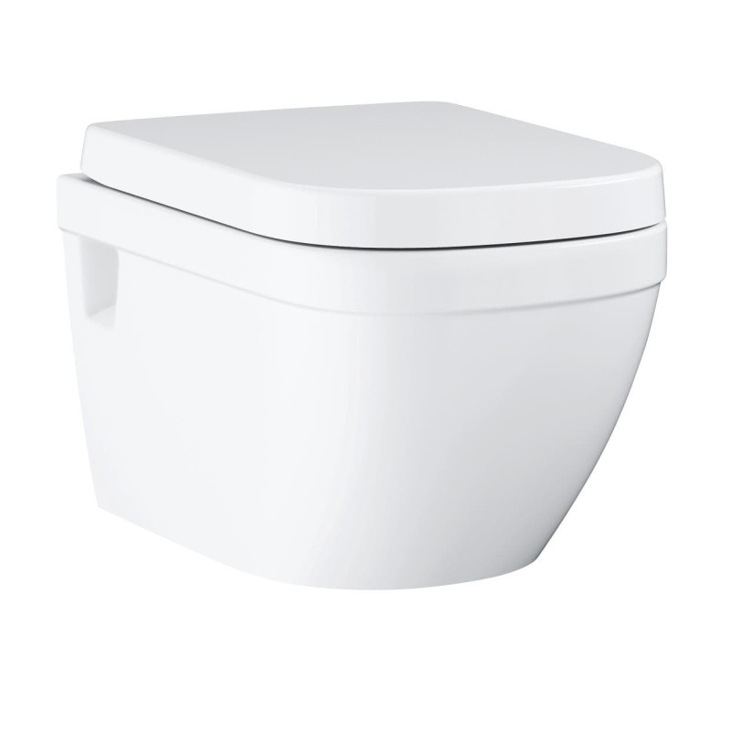 Wc s prkénkem softclose závěsné GROHE EURO-CERAMIC alpská bílá zadní odpad 39703000