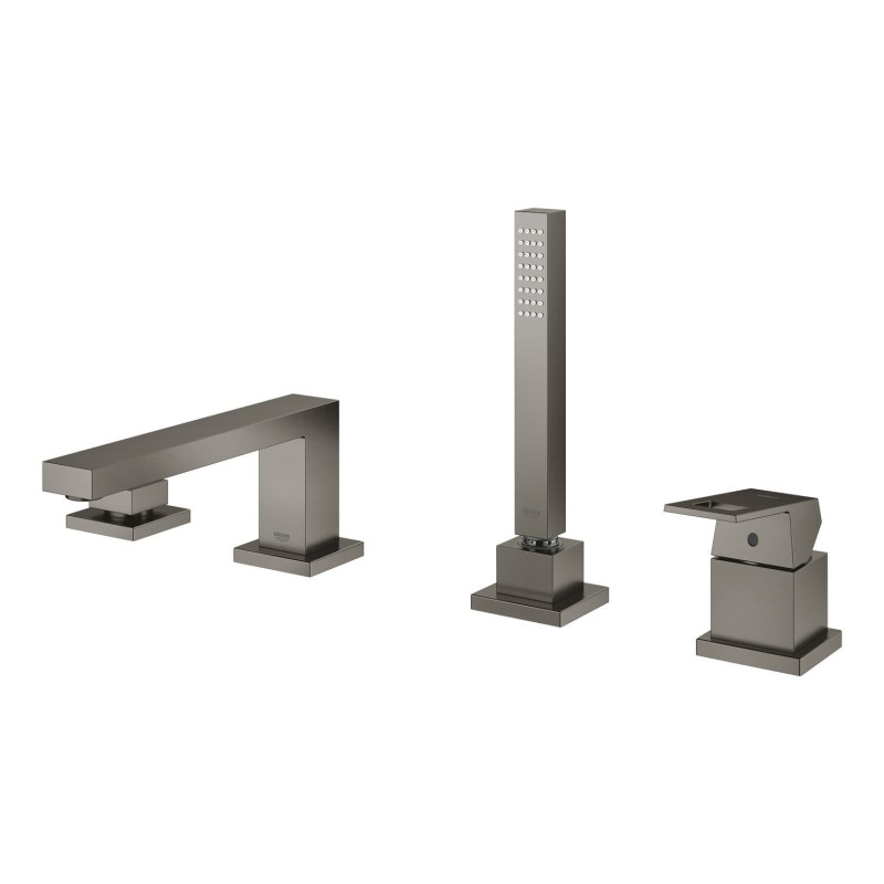 Vanová baterie GROHE Eurocube se sprchovým setem kartáčovaný Hard Graphite 19897AL1