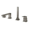 Vanová baterie GROHE Eurocube se sprchovým setem kartáčovaný Hard Graphite 19897AL1