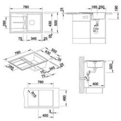 Dřez Blanco Metra 45 S bílá 513187