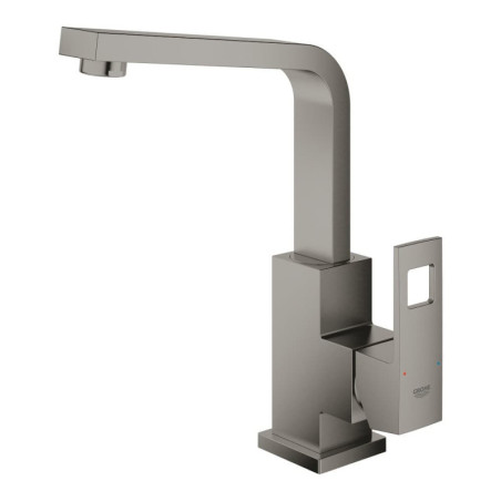 Dřezová baterie GROHE Eurocube s otočným ramínkem kartáčovaný Hard Graphite 23135AL0