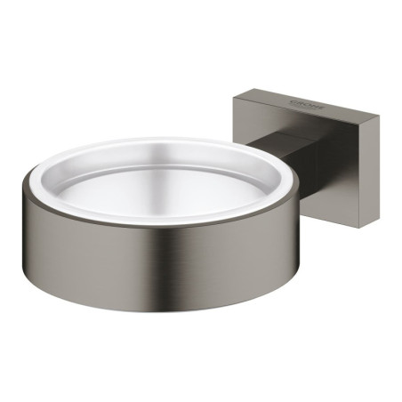 Držák skleniček GROHE Essentials Cubebez skleničky kartáčovaný Hard Graphite 40508AL1