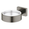 Držák skleniček GROHE Essentials Cubebez skleničky kartáčovaný Hard Graphite 40508AL1