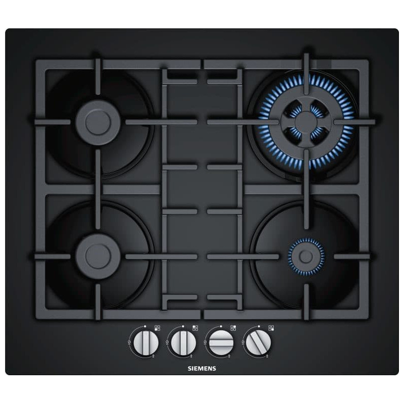 Siemens iQ300, Plynová varná deska, 60 cm, Černá, EN6B6HB90