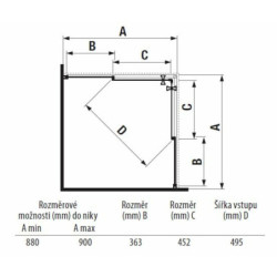 Sprchový kout čtverec 90x90 cm Jika Lyra Plus H2513820006651