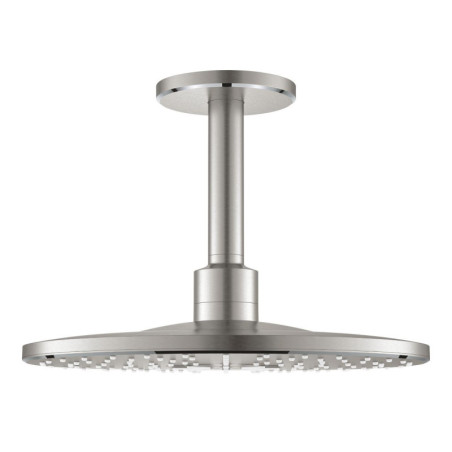 Hlavová sprcha GROHE Rainshower SmartActive strop včetně sprchového ramena supersteel 26477DC0