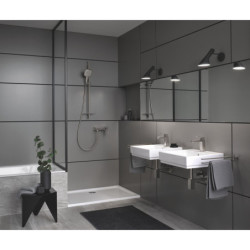 Rohový ventil GROHE Eurocube 1/2"x3/8" s krytkou supersteel 22012DC0