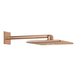 Hlavová sprcha GROHE Rainshower SmartActive Cube na stěnu včetně sprchového ramena kartáčovaný Warm Sunset 26479DL0