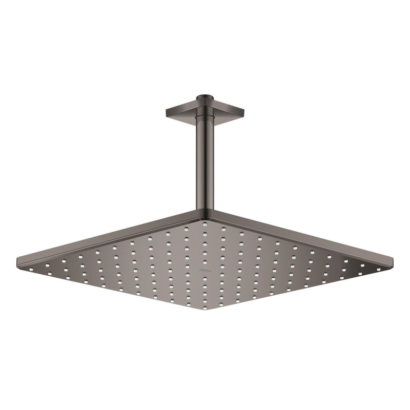 Hlavová sprcha GROHE Rainshower Cube strop včetně sprchového ramena Hard Graphite 26566A00