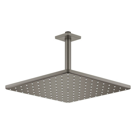 Hlavová sprcha GROHE Rainshower Cube strop včetně sprchového ramena kartáčovaný Hard Graphite 26566AL0