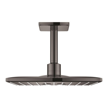 Hlavová sprcha GROHE Rainshower SmartActive Cube strop včetně sprchového ramena Hard Graphite 26481A00