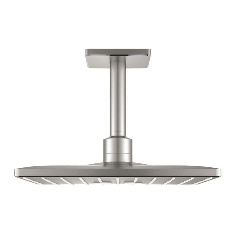 Hlavová sprcha GROHE Rainshower SmartActive Cube strop včetně sprchového ramena supersteel 26481DC0