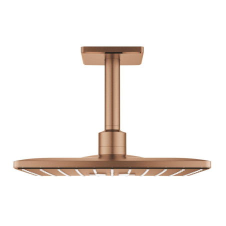 Hlavová sprcha GROHE Rainshower SmartActive Cube strop včetně sprchového ramena kartáčovaný Warm Sunset 26481DL0