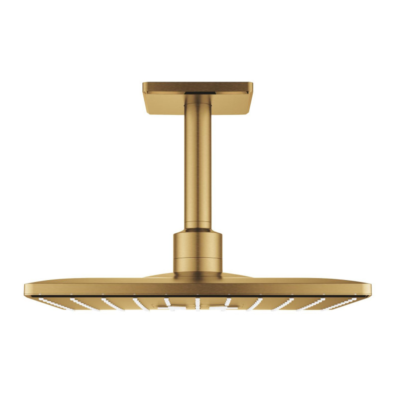 Hlavová sprcha GROHE Rainshower SmartActive Cube strop včetně sprchového ramena kartáčovaný Cool Sunrise 26481GN0