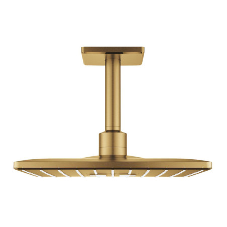 Hlavová sprcha GROHE Rainshower SmartActive Cube strop včetně sprchového ramena kartáčovaný Cool Sunrise 26481GN0