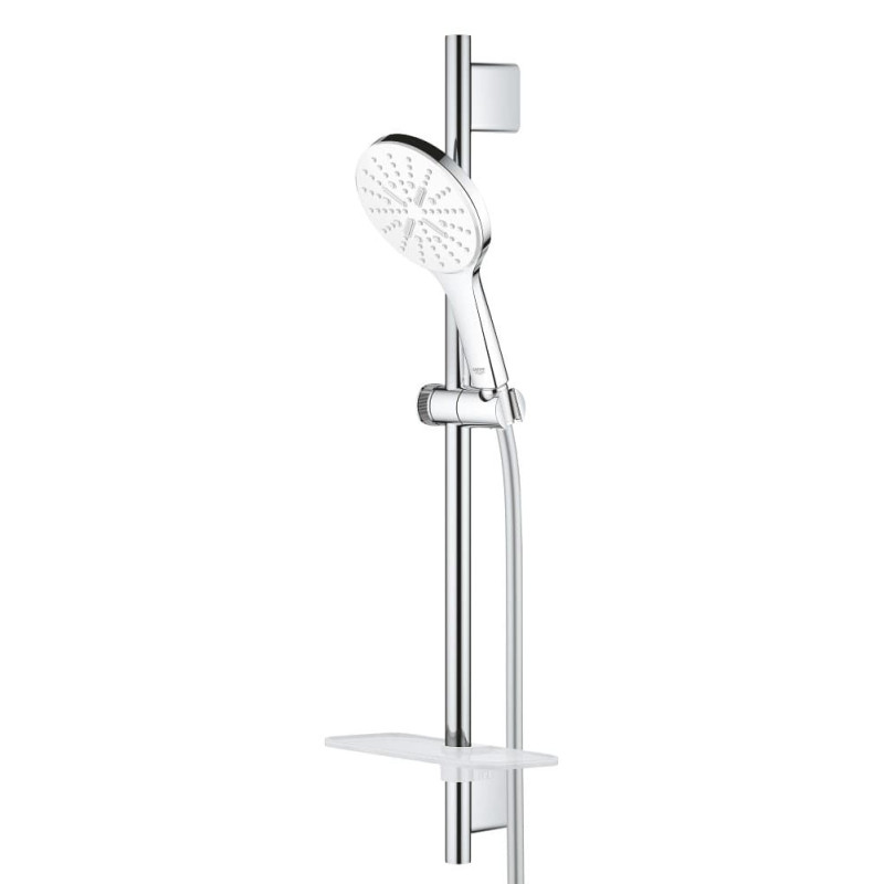 Sprchový set GROHE Rainshower SmartActive na stěnu s poličkou měsíční bílá 26576LS0