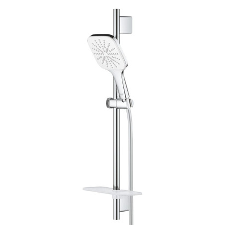 Sprchový set GROHE Rainshower SmartActive Cube na stěnu s poličkou měsíční bílá 26584LS0