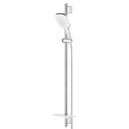 Sprchový set GROHE Rainshower SmartActive Cube na stěnu s poličkou měsíční bílá 26586LS0
