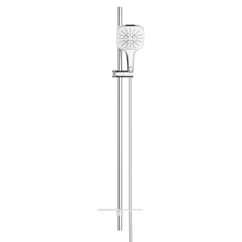 Sprchový set GROHE Rainshower SmartActive Cube na stěnu s poličkou měsíční bílá 26587LS0